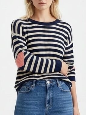 Madewell Wallace Navy Striped Sweater